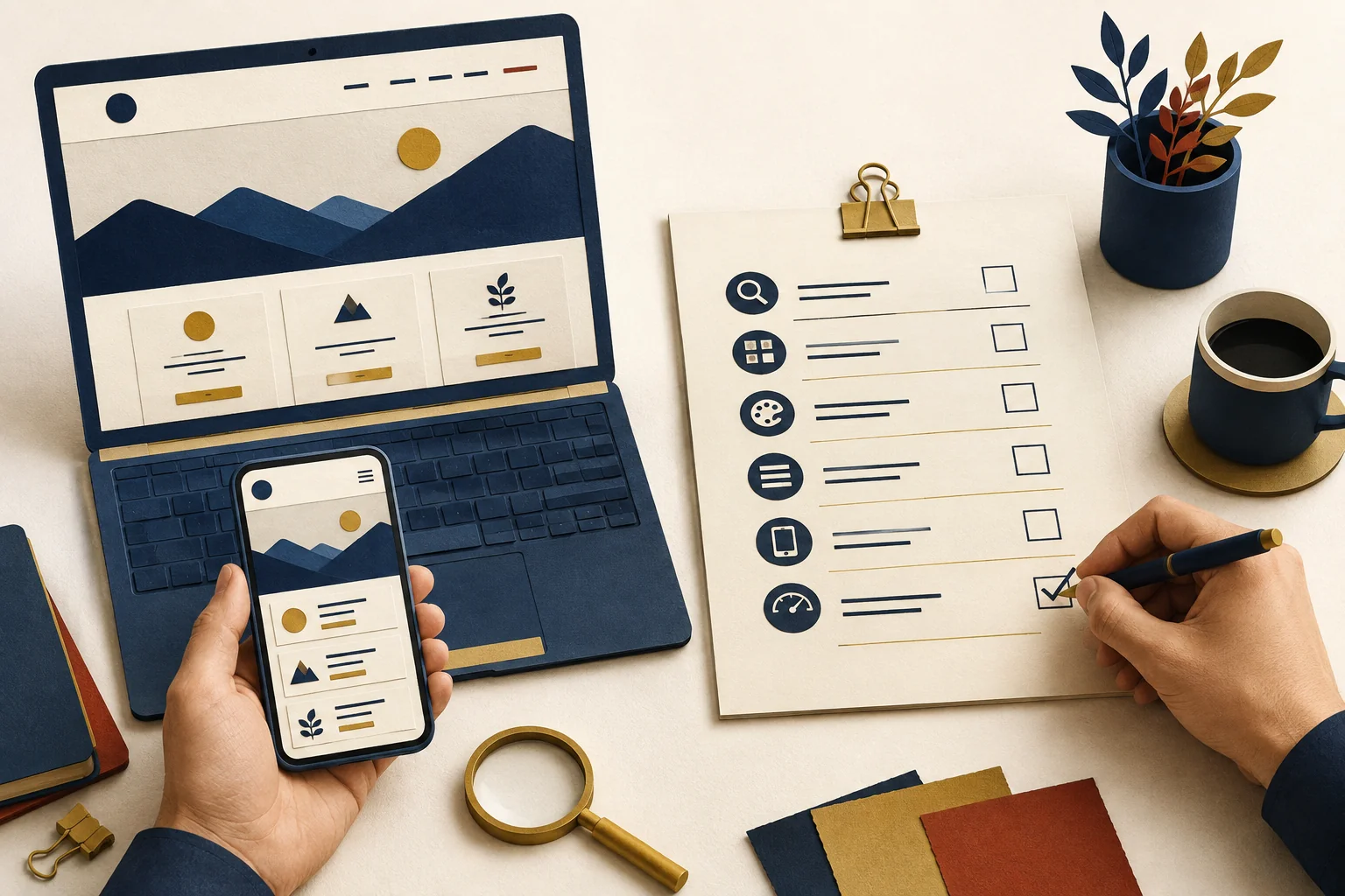 確認して公開する手順を表したイメージ